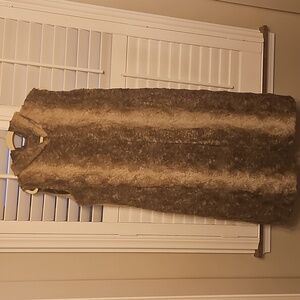 Elegant Brown Long Sleeveless Vest